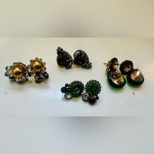 Lot of four pairs of earrings from Anthropologie and J.Crew